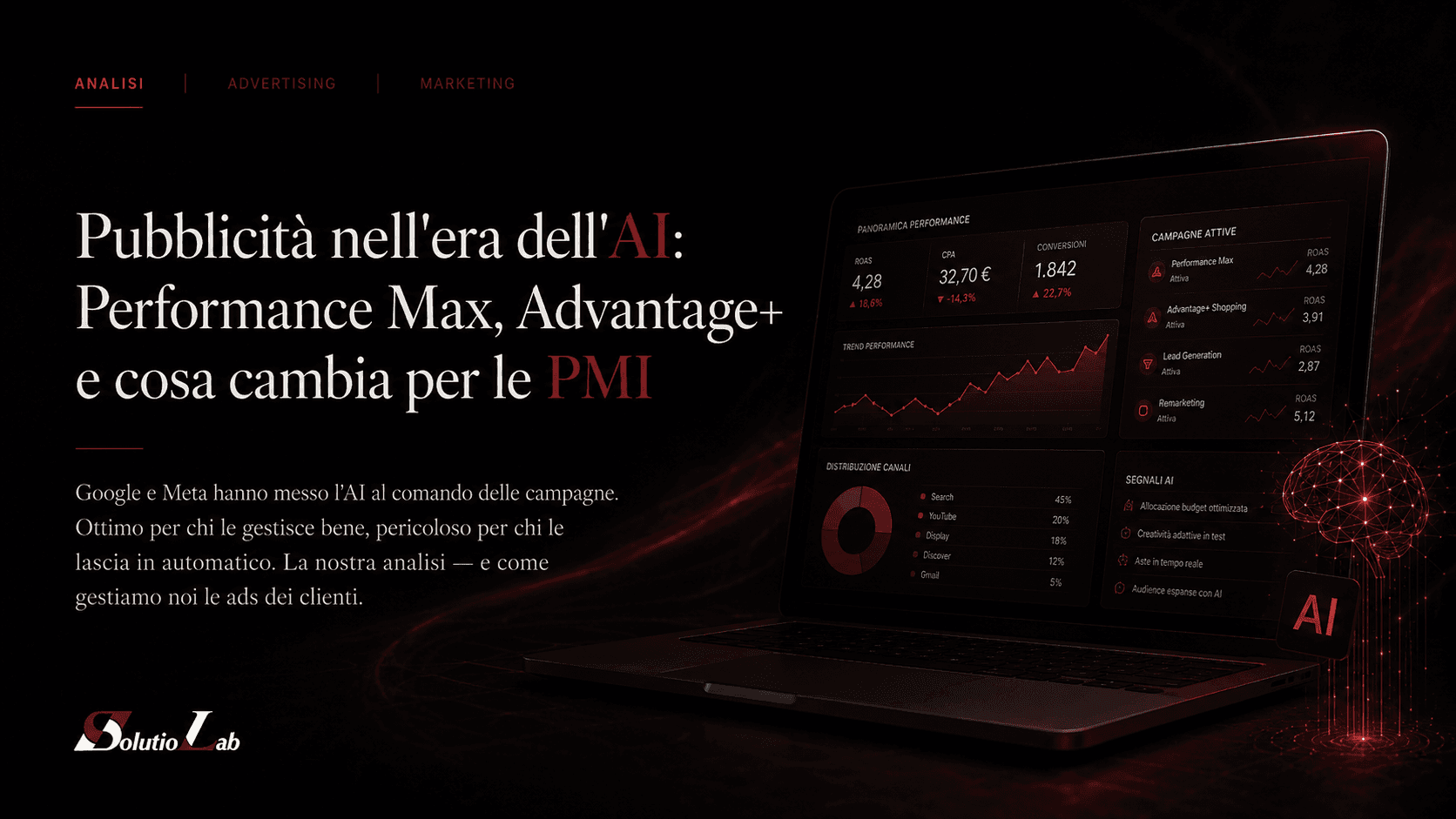 Pubblicità nell'era dell'AI: Performance Max, Advantage+ e cosa cambia per le PMI